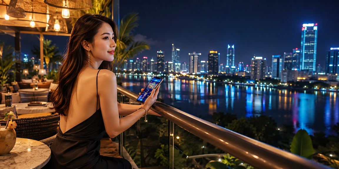 Người chơi kiểm tra voucher hoàn tiền tại quán cà phê Hà Nội